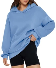 Glamaker Womens Oversized Winter Essentials Hoodies Fleece Sweatshirts Long S...