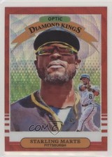 2019 Panini Donruss Optic Diamond Kings Red Wave Prizm Starling Marte #24 1u6
