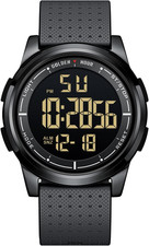 Ultra-Thin Minimalist Sports Waterproof Digital Watches Men with Wide-Angle Disp