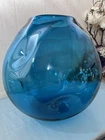 Vintage Blenko 949L  Pinched Art Glass Aquarium 13” Vase Winslow Anderson 1951