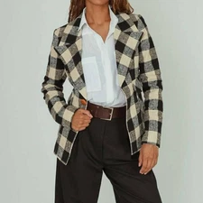 Smythe Cut Away Blazer Black Check
