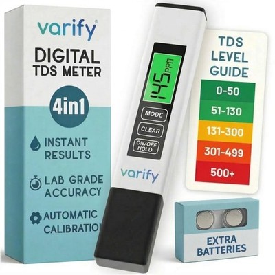 Instant 4-in-1 TDS Meter Digital Water Tester for Drinking Water | Accurate 0...