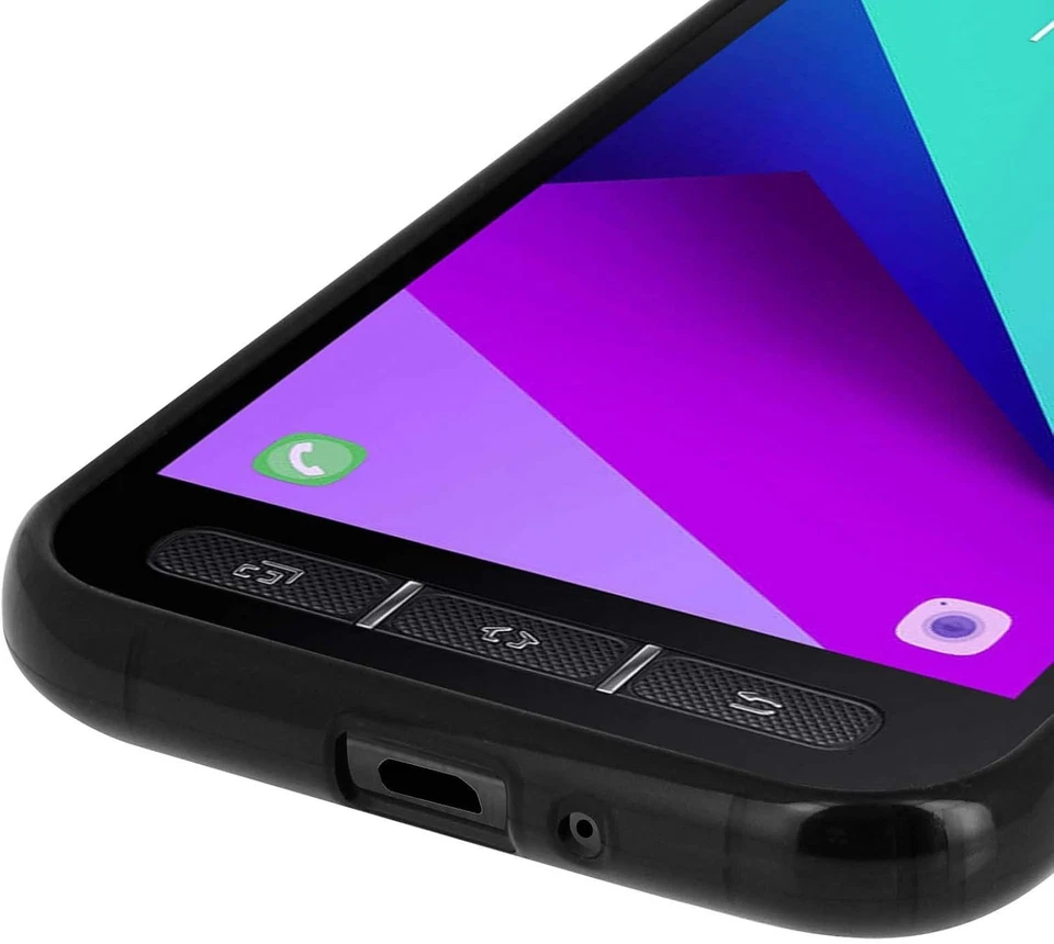Coque Noir Slim pour Samsung Galaxy XCOVER 4 TPU Silicone Anti Choc - Photo 2/4