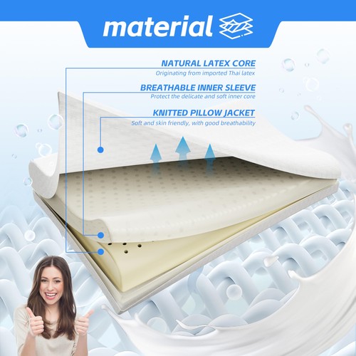 Cervical Pillow for Neck Strain Relief, Memory Foam Pillow, Firm Pillow for N... - Picture 5 of 7