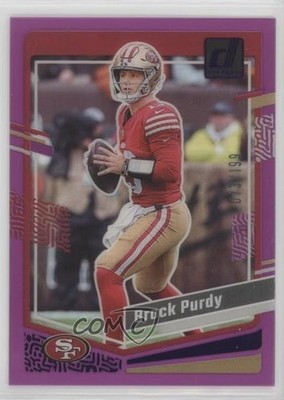 2023 Panini Clearly Donruss Purple 73/199 Brock Purdy #43 0mn9