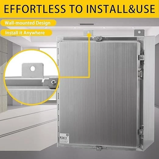 Caja de gabinete eléctrico de acero MJ 12 x 10 x 6 304 caja de explosión de acero inoxidable Foto 2 de 4