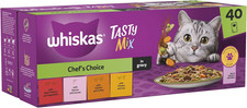 Tasty Mix 1+Chef´S Choice in Gravy 40 X 85 G Pouches, Adult Cat Food 4.99 per kilo