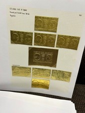 GB Local Stamps Isle of Pabay Skye PA57-PA65 Gold Foil Stamps MS JFK, Churchill