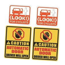 4 Pieces Automatic Door Sticker Automatic Sliding Door Warning Sticker Sign