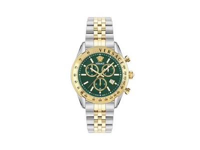Reloj de Cuarzo Versace Chrono Master, PVD Oro, Verde, 44 mm, VE8R00524