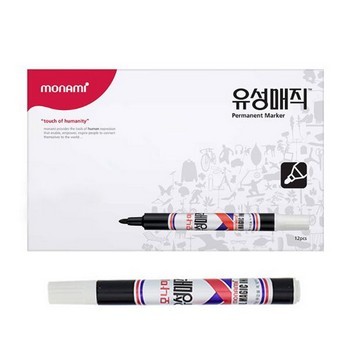 Monami Oil-based Marker (2.0mm Black/12 EA)