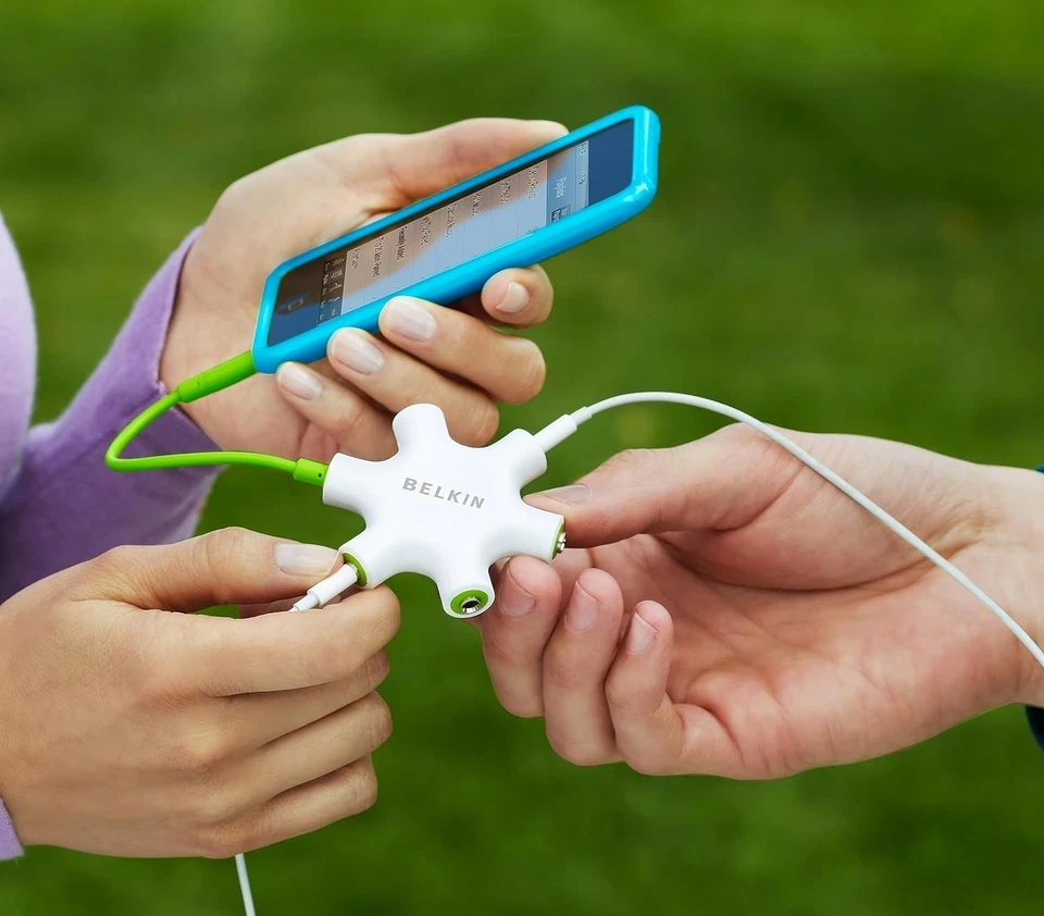 Divisor de audio para auriculares múltiples Rockstar 5-Jack (verde claro) - división de auriculares Foto 4 de 4