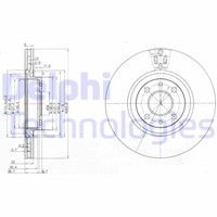 2X Delphi BG2407 Bremsscheibe FüR Abarth Alfa Romeo Fiat Lancia