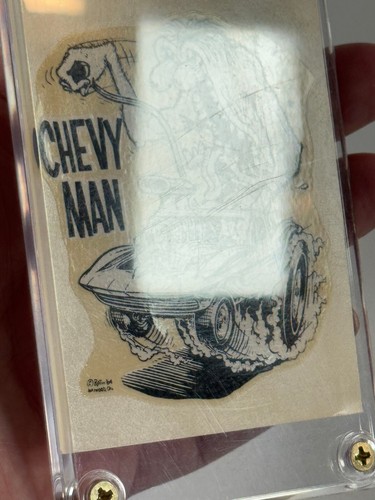 vtg ORIGINAL 1964 Ed Big Daddy Roth Chevy Man Sticker Decal Corvette - Picture 6 of 8