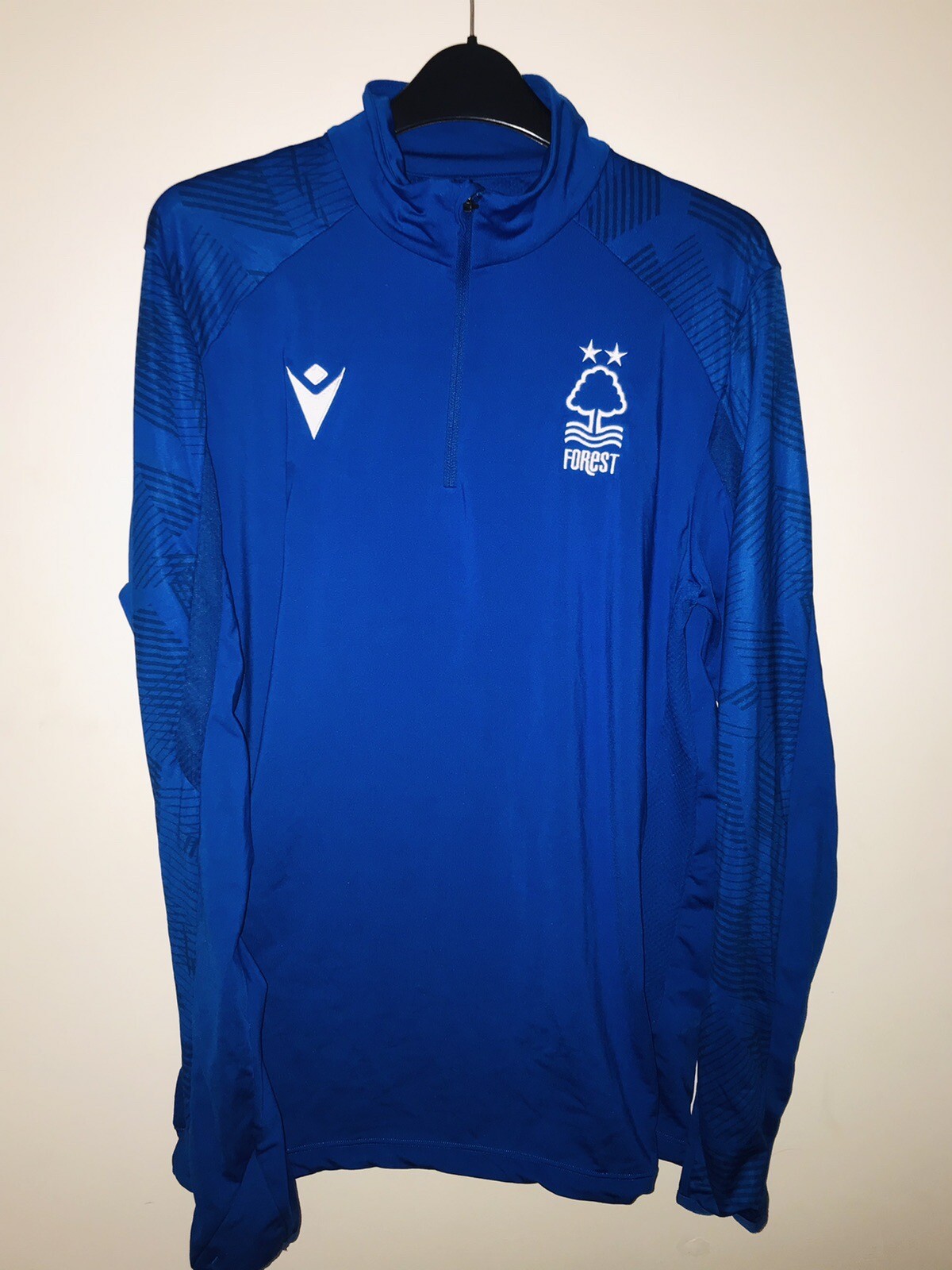 Nottingham Forest Football 2022 Mens Blue 1/4 zip Training Top Medium