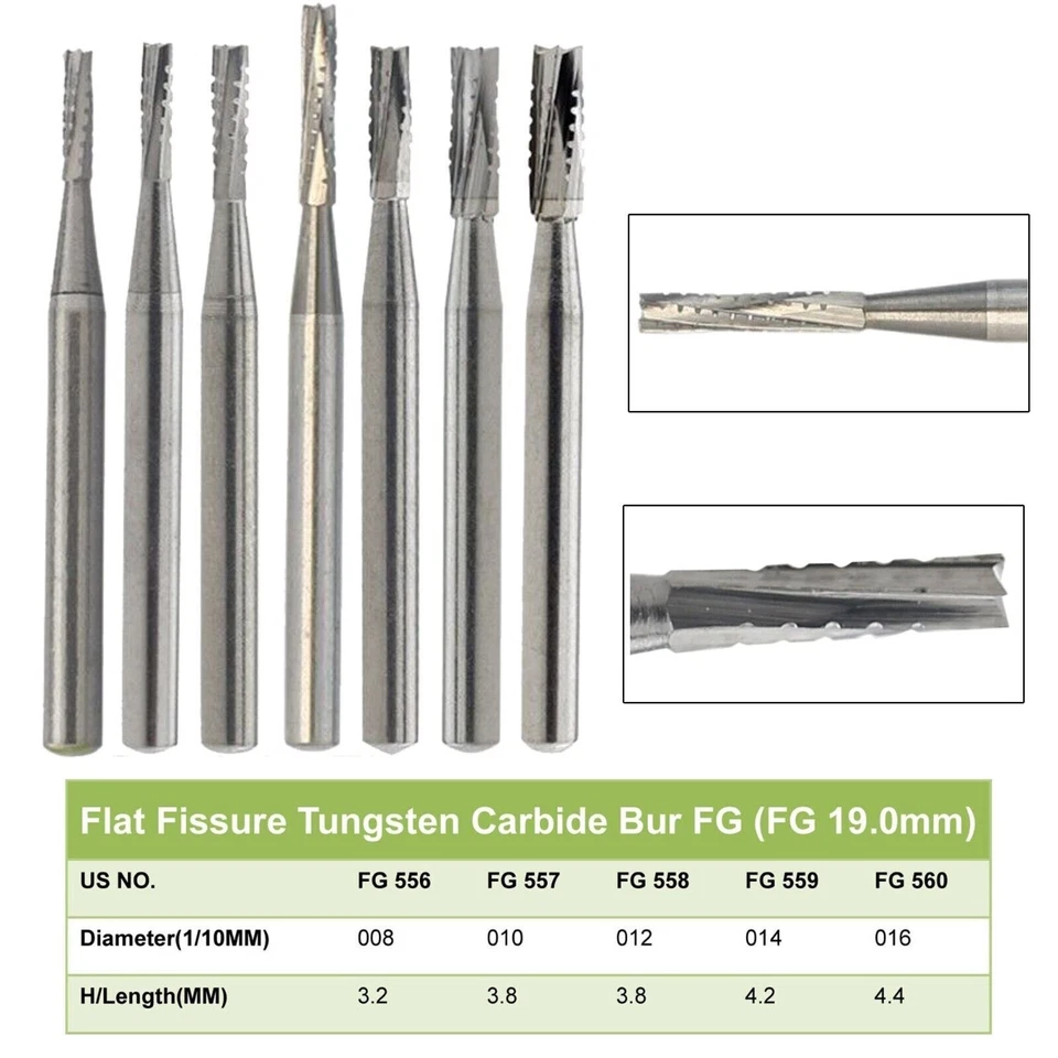 Burba de carburo dental Wave FG330 redonda 1/4 2 4 6 8 557 agarre de fricción fresa de alta velocidad Foto 4 de 4