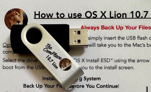 OS X 10.7 Bootable 16GB USB w/Instructions | Overnight Shipment Available - 第 1/2 張圖片