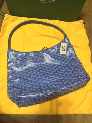 Goyard Boheme Hobo PM Shoulder Bag Pouch Blue Purse Woman