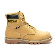 Bota de trabajo para hombre Caterpillar Second Shift impermeable punta suave restablecimiento miel P51085