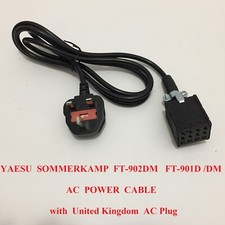 Yaesu Sommerkamp FT-902DM FT-901DM /D FT-901 FT-902 power cord cable UK AC PLUG