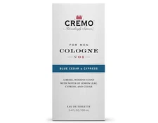 Cremo Cologne For Men, Blue Cedar & Cypress 3.4 Fl. Oz. - Pack of 1