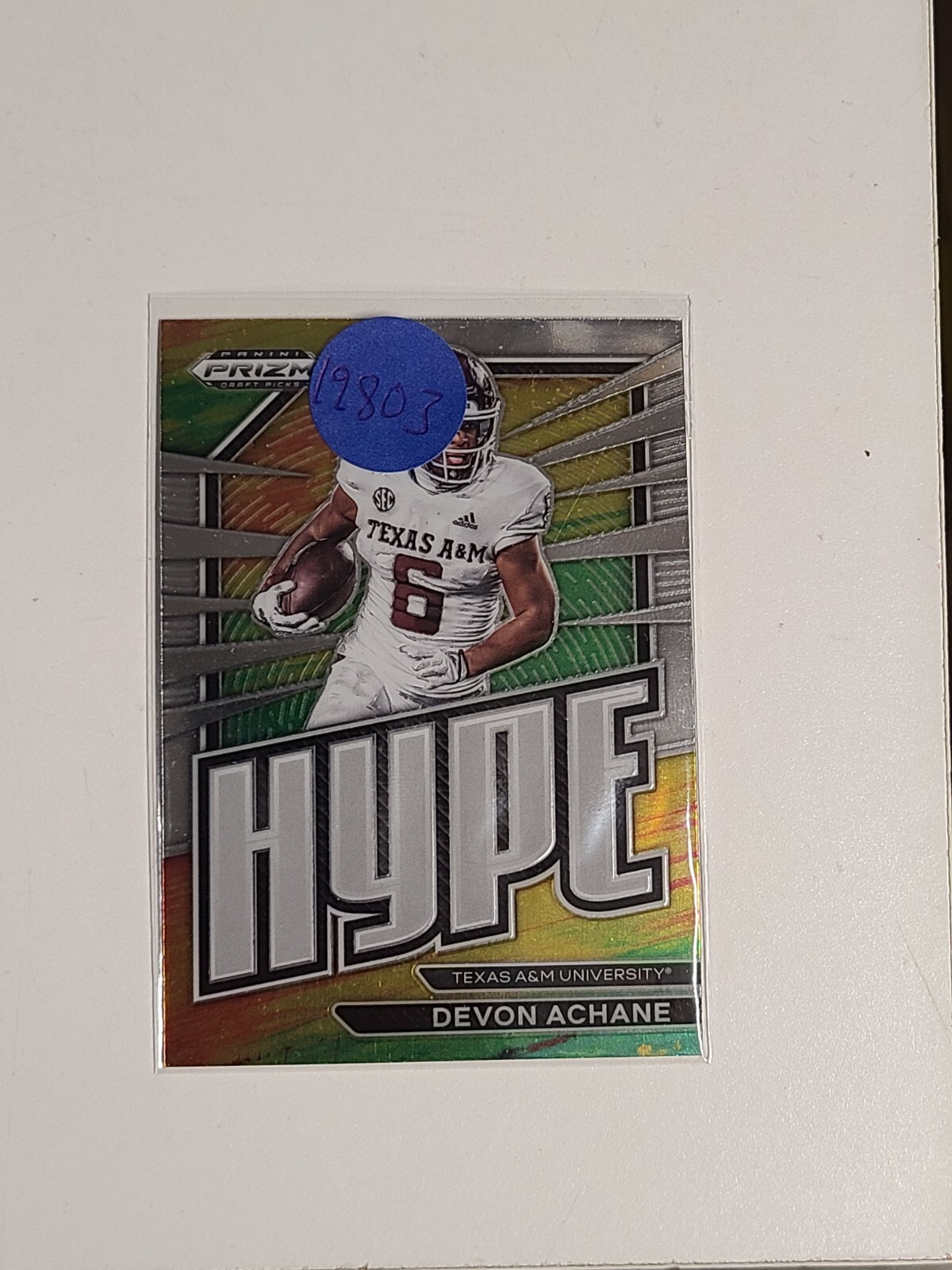 2023 Panini Prizm Draft Picks Devon Achane RC Hype #HP-12-Texas A&M - Read-