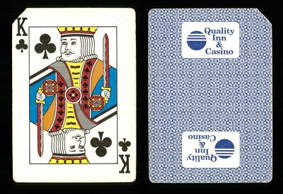 1 x Spielkarte Quality Inn & Casino Las Vegas Nevada - King of Clubs   P0154