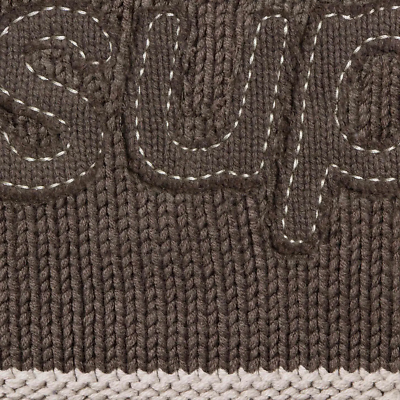 トップス supreme Tonal Applique Sweater brown L Supreme Tonal Applique Sweater Black Navy Brown Pink 4colors SS25