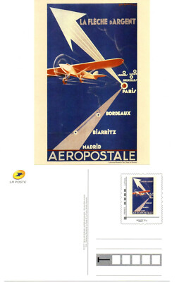 PHILATELIE FRANKREICH POSTKARTE BEZAHLTER HAFEN POST SERIE FLUGHAFEN
