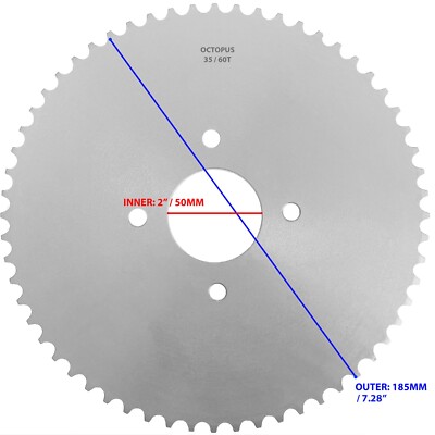 Predator 79/212/420 Mini Bike Go-Kart Sprocket 60 Tooth 35 Chain