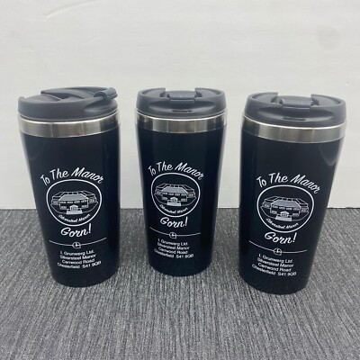 Becher Thermo Reise Kaffee Stahl Edelstahl Flachmann 420 ml ''To the Manor''
