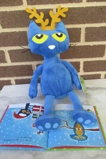 Kohl's Cares Pete the CAT 16"+ 5"x 7" Book- "12 Groovy Days of Christmas"