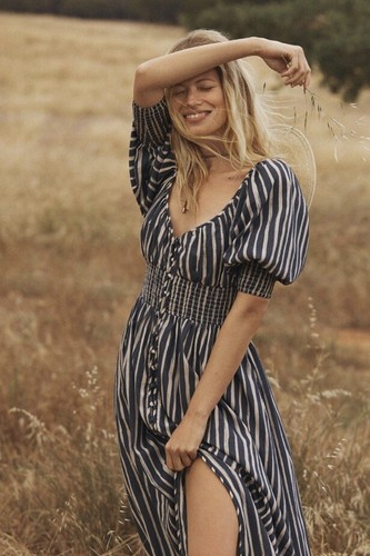 Vestido midi de novia manga larga By Anthropologie talla L - Imagen 6 de 14