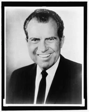 8" x 10" 1969 Photo Richard M. Nixon, head-and-shoulders portrait, facing.