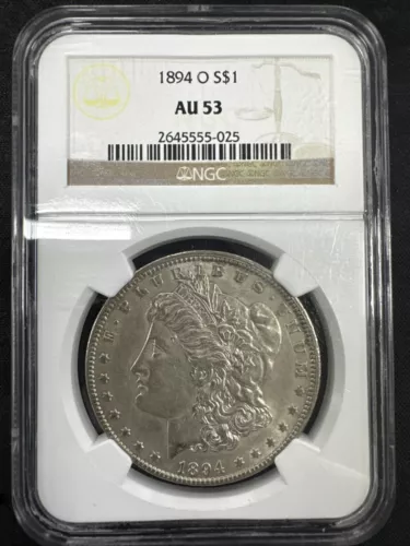 1894-O Morgan Silver Dollar $1 NGC AU-53