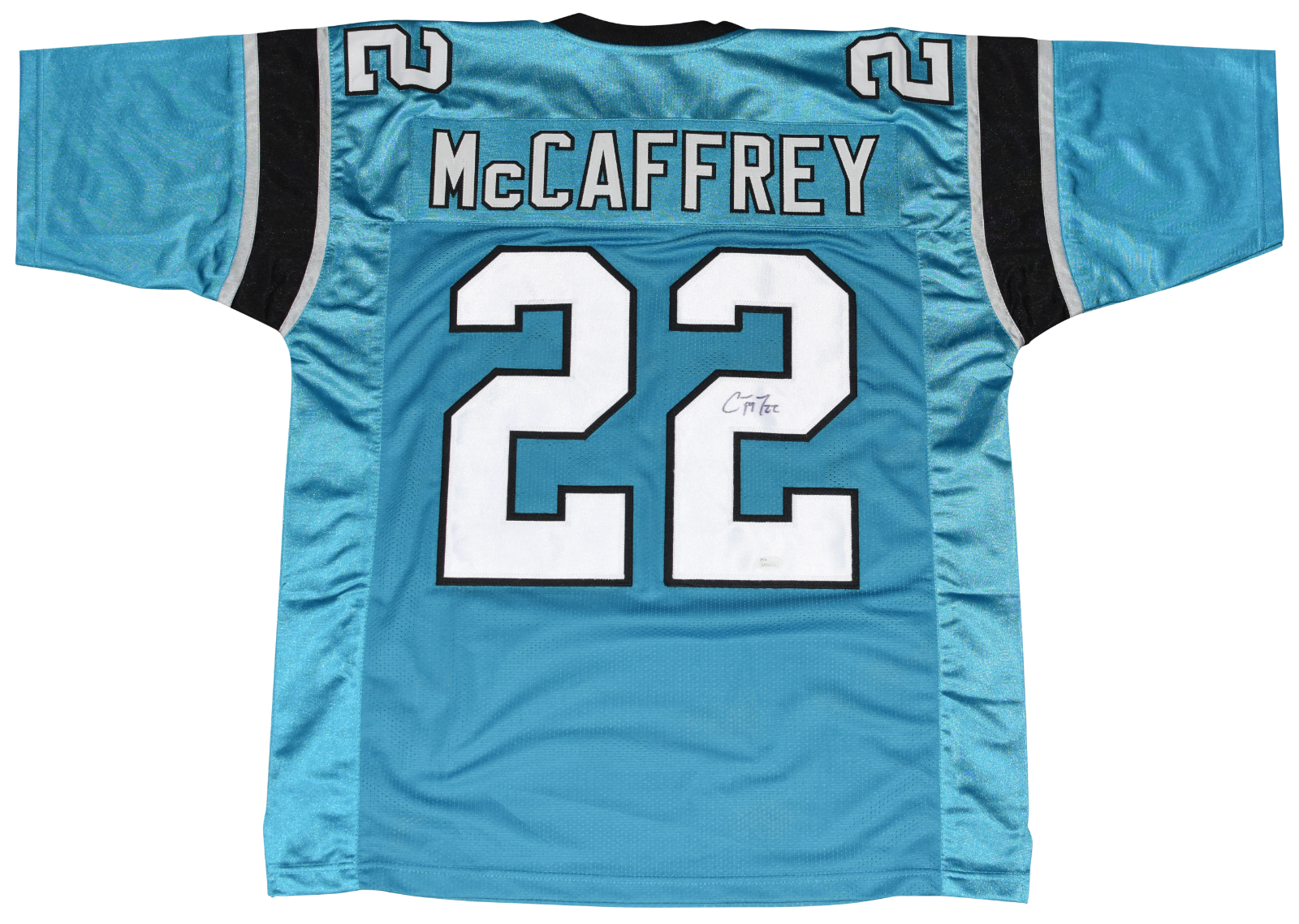 Christian McCaffrey Autographed Signed Carolina Panthers #22 BLUE JERSEY JSA 