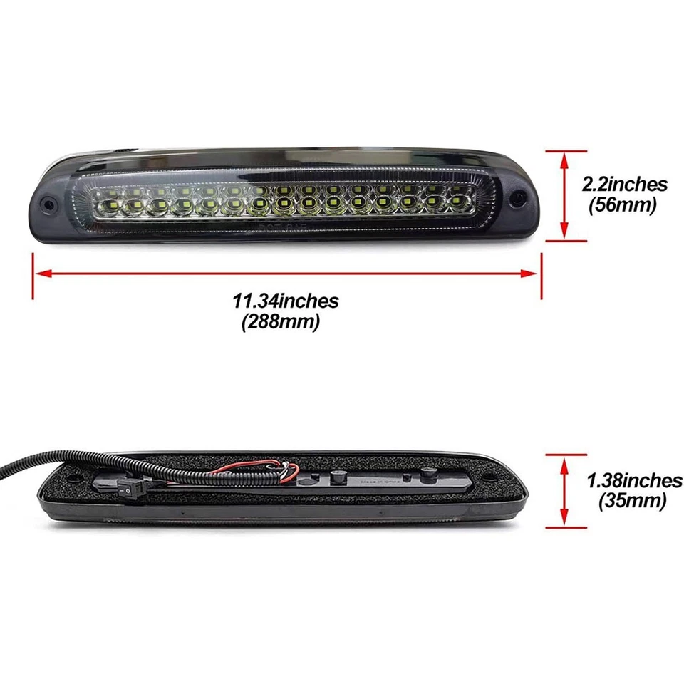 Tercera luz de freno LED de carga ahumada para Ford F250 F350 Super Duty 99-16 Foto 4 de 4