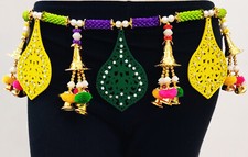 ATS Ethnic Scarf Boho Tribal Belly Dance Banjara Waist Belt Unique Pom Women