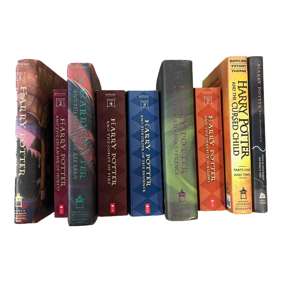 Lot of 9 Harry Potter Books 1-7 Complete, Cursed Child JK