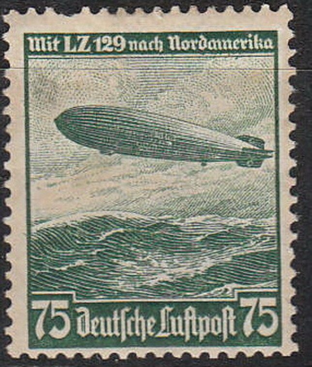 米国ビンテージ切手 Stamp Germany Mi 607 Sc C58 1936 Reich Airship Airmail
