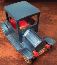 Made in Japan Vintage Antique AX-123 Tin Litho Friction Touring Car Approx 6.5  