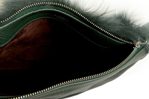 Burberry Women's "Small Knight" Textured Leather & Fur Handbag Shoulder Bag - Picture 7 of 9