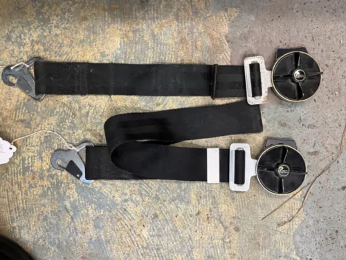 2 Aircraft Lap Belts (1/2 of a full set),  by Pacific Scientific, 4 Points (gg)
