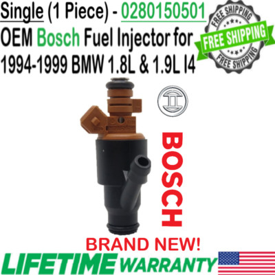 NEW Genuine Bosch 1Pc Fuel Injector for 1994, 1995 BMW 318i 1.8L I4 #0280150501