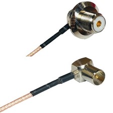 RG316 UHF Female Angle Bulkhead to DVB Pal Male Angle RF Cable Rapid-SHIP LOT