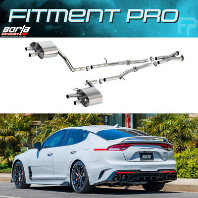Borla 140936 S-Type Cat Back Exhaust System For 22-23 Kia Stinger 3.3L V6 Turbo