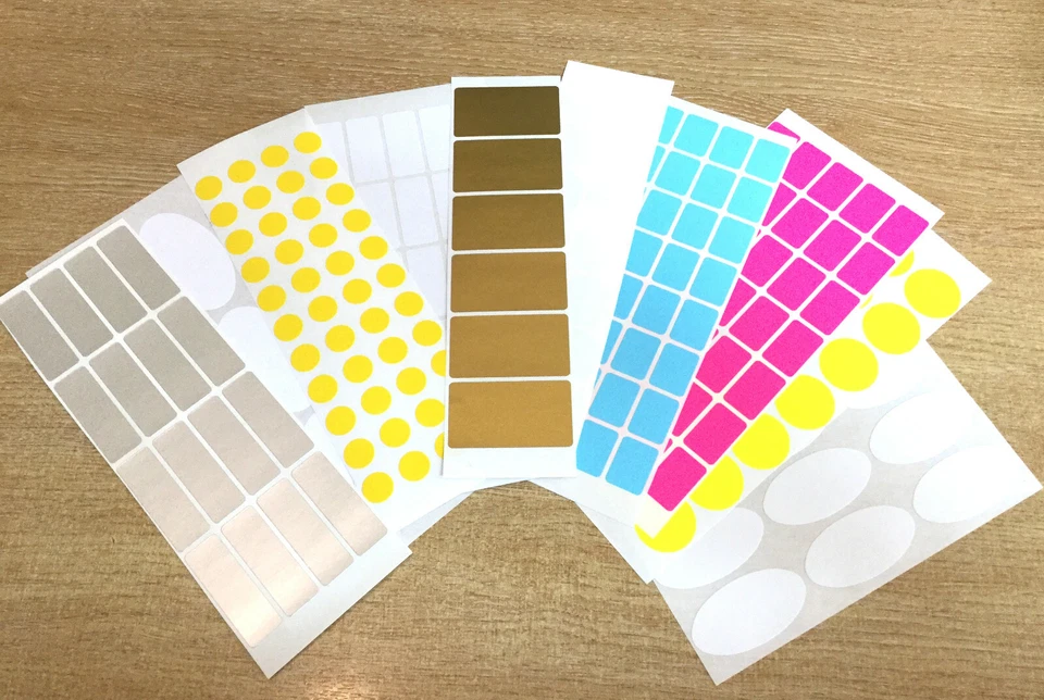 Packung 500 + Handy Selbstklebende Etiketten & Sticker,Gemischte Formen Größen & - Bild 3 von 3