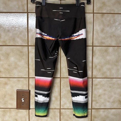 Goldsheep Serape Crop Leggings, Athleisure Athleticcore, Aztec Tribal Sz Small - Picture 6 of 9