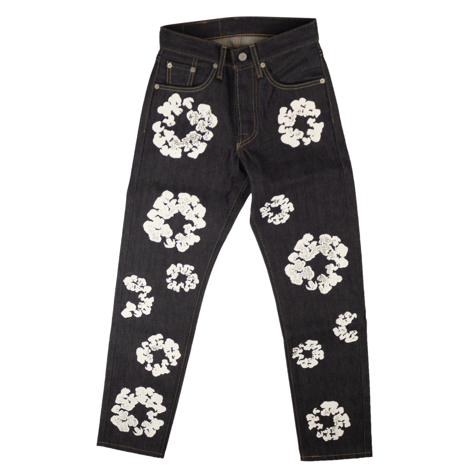 Джинсы NWT DENIM TEARS Blue The Cotton Wreath, размер 32, 500 долларов США