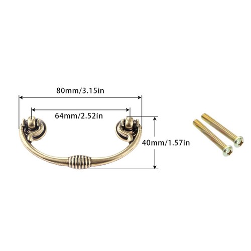 2/4PCS Antique Cabinet Handles Kitchen Cupboard Drawer Door Pull Handle Hardware - Picture 4 of 13